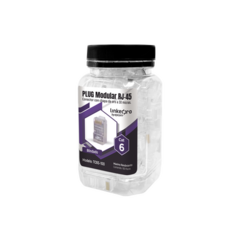 LINKEDPRO BY EPCOM Bote con 100 Piezas de Plug Modular RJ45 Cat6 blindado, chapado de oro a 30 micras para durabilidad extrema SIN PIN DE TIERRA MOD: TC6S-100