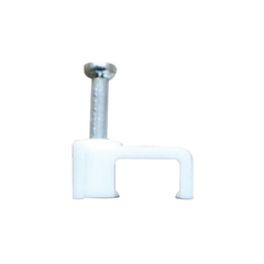 THORSMAN Grapa para cable plano de 8.5mm color blanco con 100pzs MOD: TC-8.5