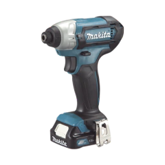 MAKITA Atornillador de Impacto, entrada hexagonal de ¼”. 2 baterías de 12v de 1.5 amperes y cargador. MOD: TD1-10D-WYE