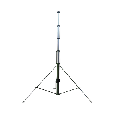 SYSCOM TOWERS Mástil Telescópico Retraible Manual de 15 metros con Accesorios. Incluye Tripie. MOD: TELEMASTM15