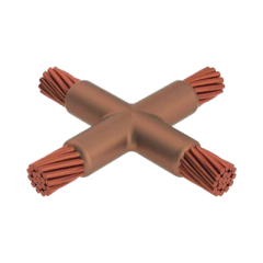 TOTAL GROUND Molde para Soldadura exotermica tipo X para cable 2/0 AWG - 2/0 AWG. TGM-CCX-2/0-2/0