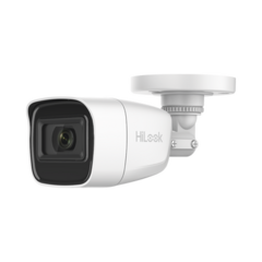 HiLook by HIKVISION AUDIO POR COAXITRON / Bala TURBOHD 2 Megapixel / Gran Angular 106° / Lente 2.8 mm / 25 mts IR EXIR / Exterior IP66 / 4 Tecnologías / dWDR MOD: THC-B120-PS