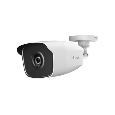 HiLook by HIKVISION Bala TURBOHD 2 Megapíxeles (1080p) / Gran Angular 103º / Lente 2.8 mm / METAL / IR EXIR Inteligente 40 mts / Exterior IP66 / TVI-AHD-CVI-CVBS / dWDR MOD: THC-B220-M