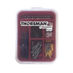 THORSMAN Kit para Sistemas de Fijación en Concreto, Taquetes con doble expansión y guía incluida para fácil instalación (104 piezas) MOD: TH-KIT-FC