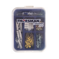 THORSMAN Kit para Sistemas de Fijación en Yeso, Muros Falsos, Tabique hueco, Uso en interiores (91 piezas) MOD: TH-KIT-FY