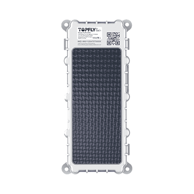 TopFlyTech Rastreador satelital 4G LTE para transporte y logística / carga solar y alarma de sabotaje incluidas / fácil instalación / compatible con EpcomGPS/ Batería de 9600 mAh TLP2SFB
