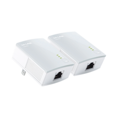 TP-LINK Kit Adaptador Powerline Ethernet, tecnologia HomePlug AV, 500Mbps, Plug and Play, hasta 300 M dentro de casa, 1 Puerto 10/100 Mbps y tamaño ultra compacto MOD: TL-PA4010KIT