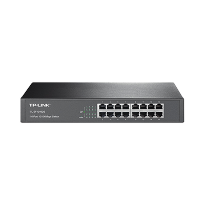 TP-LINK Switch no administrable de 16 puertos 10/100 Mbps de escritorio y para montaje en rack MOD: TL-SF1016DS