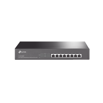 TP-LINK Switch Gigabit PoE+ no administrable de 8 puertos 10/100/1000 Mbps, para escritorio MOD: TL-SG1008MP