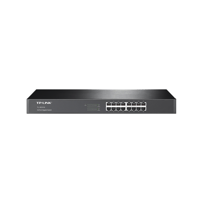TP-LINK Switch Gigabit no administrable de 16 puertos 10/100/1000 Mbps para rack MOD: TL-SG1016