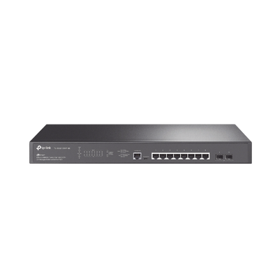TP-LINK Switch PoE+ JetStream SDN Administrable 8 puertos 100/1000/2500 Mbps + 2 puertos SFP+, 8 puertos PoE+, 240W, administración centralizada OMADA SDN, ideal para Wi-Fi 6 MOD: TL-SG3210XHPM2