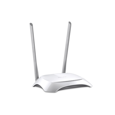 TP-LINK Router Inalámbrico WISP, 2.4 GHz, 300 Mbps, 2 antenas externas omnidireccional 5 dBi, 4 Puertos LAN 10/100 Mbps, 1 Puerto WAN 10/100 Mbps, control de ancho de banda MOD: TL-WR840N