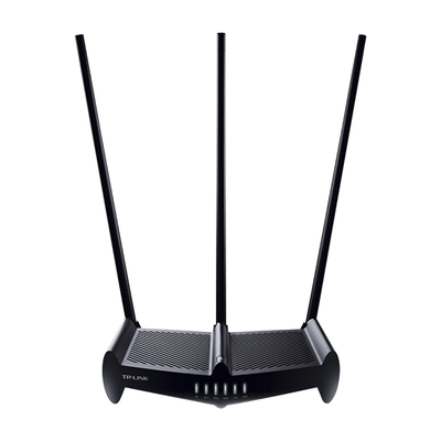TP-LINK Router Inalámbrico de Alta Potencia, 2.4 GHz, 450 Mbps, 3 antenas externas omnidireccional 9 dBi, 4 Puertos LAN 10/100 Mbps, 1 Puerto WAN 10/100 Mbps, control de ancho de banda MOD: TL-WR941HP