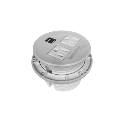 THORSMAN Multicontactos / USB empotrable color blanco, no incluye cable de poder MOD: TMC-E2-USB-2N