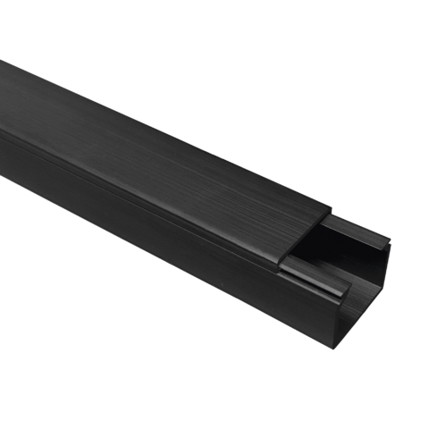 THORSMAN Canaleta TMK 1720 Color Negro con Cinta Adehsiva, 5 Ft. De Largo (1.5 m), Para uso en Exterior con Bajo Voltaje (5201-21362) MOD: TMK-1720-CC-N