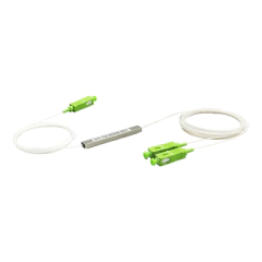 TEMPO Splitter (Divisor Óptico) tipo PLC, de 1x2, conectores SC/APC MOD: TM-PLC-1X2APC