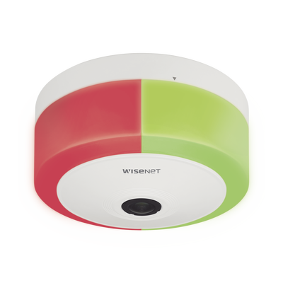 Hanwha Techwin Wisenet Fisheye IP 12 Megapixel / WDR 120dB / PTZ Digital 16X / Para aplicaciones de estacionamiento MOD: TNF-9010