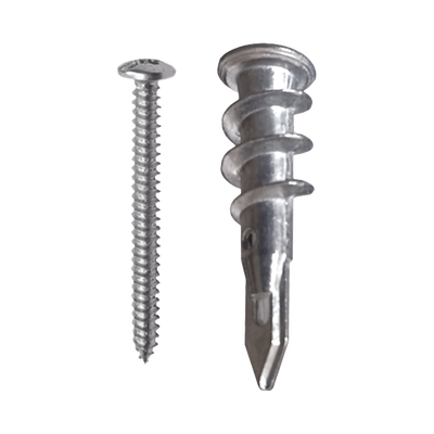 THORSMAN Taquete Métalico TPD Zinc con tornillo 8 x 1 1/4", Ideal para Uso con carteles publicitarios, Electrodomésticos MOD: TPD-ZINC