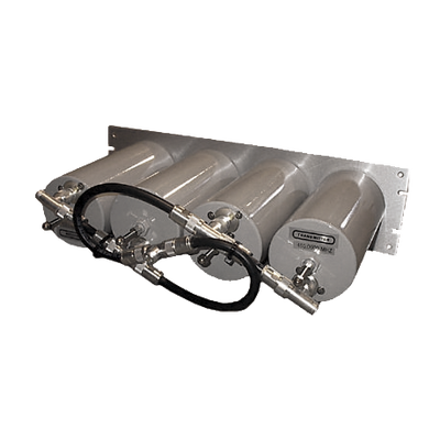 TELEWAVE, INC Duplexer Pasa Banda-Rechazo de Banda, 400-470 MHz, 4 Cavidades (4"Dia.) 5 MHz, 250 Watt, N Hembra MOD: TPRD-4544