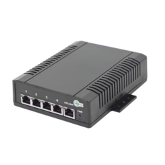 TYCON POWER PRODUCTS Switch para Aplicación Solar, 4 Puertos PoE 802.3 af/at 10/100/1000 Mbps y un Puerto de Datos, Entrada 12-24 Vcc MOD: TP-SW5G-24
