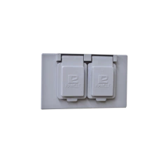 RAWELT Tapa rectangular dúplex horizontal con contratapa con mecanismo de auto-cierre de aluminio para uso de interiores y exteriores tipo RR. MOD: TR-0611