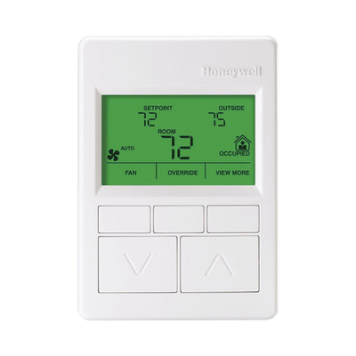 HONEYWELL BMS Sensor de temperatura y humedad para pared ZIO Plus LCD/SYLK , 2 hilos , proteccion por password horarios programables MOD: TR75-H/U