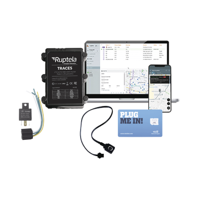 RUPTELA KIT Localizador Vehicular 2G y 4G IP67 / Rastreo / Conducción eficiente / Deteccion de Jammer / Ideal para motocicletas / Apagado remoto / Incluye MICROSIM30M2M MOD: TRACE5PLUSKIT
