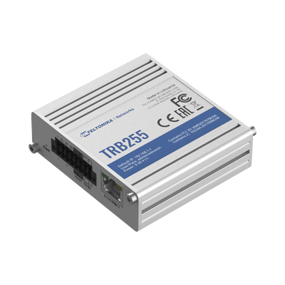 TELTONIKA Gateway Industrial Doble SIM LTE (Cat M1), Puertos Serial RS232/RS485 MOD: TRB255