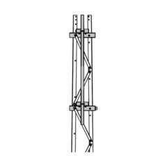 Trylon Mástil 2-3/8" x 1.8 m para Montaje en Cara de Torre Super Titan Secciones 3 a 7. MOD: TRY-ST-FMU37