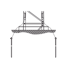 Trylon Sistema de Aterrizaje en 3 Piernas para Torre SUPER TITAN. Para Sec. 13 a 21. MOD: TRY-ST-GROUND3
