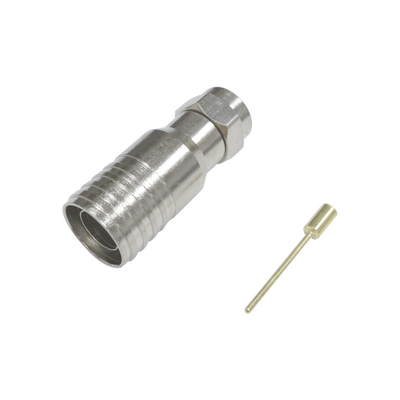 EPCOM TITANIUM Conector F Macho en 75 Ohm, Plegable para Instalar en Cables Coaxiales RG-11, Cuerpo de Bronce-Niquelado/ Teflón. MOD: TT11-F03