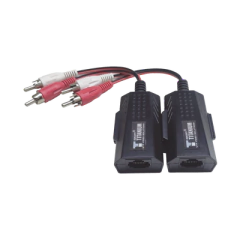 EPCOM TITANIUM Balun Extensor de audio analogo estereo RCA a RJ45 / Distancia 800 mts/ Cable CAT5-6 / Conector 100% COBRE / protección TVS, Calidad PREMIUM TT2001A
