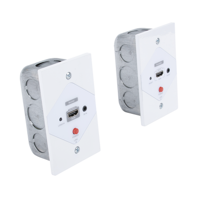 EPCOM TITANIUM Kit Extensor HDMI en PLACAS DE PARED para distancias de 40 metros / Resolución 1080P @ 60 Hz / Cat 6/6A/ 7 / HDR/ Cero Latencia / Soporta Control Remoto / Placa de pared de 2.74 x 4.49” (tamaño estándar de EE.UU.). MOD: TT372W