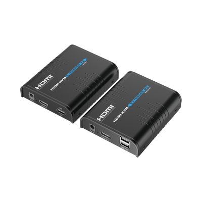 EPCOM TITANIUM Kit extensor KVM (HDMI y USB) hasta 120 metros / Resolución 1080P @ 60 Hz / Soporta STP y UTP CAT6 / Soporta Switch Gigabit para control KVM múltiple / Soporta hasta 253 receptores / Transmite el Video y Controla tu DVR vía USB TT373KVM4.0