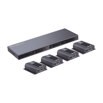EPCOM TITANIUM MATRICIAL Y EXTENSOR DE VIDEO HDMI 4 x 4 / 4 Entradas HDMI / 4 Salidas HDMI Loop / 4 Salidas RJ45 para Extender la señal 40 metros por salida / 1080 @ 60Hz / Conmutación por RS232, Control Remoto o Ethernet. MOD: TT744
