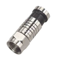 EPCOM TITANIUM Conector F Macho de Compresión para cable RG-6, Cuerpo de Bronce Niquelado. MOD: TT-CON-509-RG6