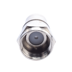 EPCOM TITANIUM Conector F Macho Plegable, Con PIN para Cable RG-59, Cuerpo de Bronce Niquelado. MOD: TT-CON-536