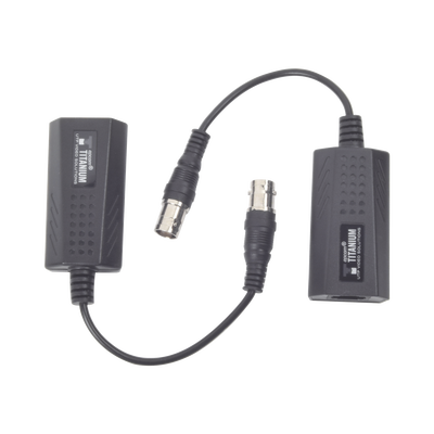 EPCOM TITANIUM Kit EXTENSOR IP por cable CABLE COAXIAL para distancias de HASTA 200 m /REUTILIZA EL CABLEADO EXISTENTE PARA CONECTAR CÁMARAS IP / No Requiere Energía / Transmisión en Tiempo Real / Protección Contra Sobretensiones Incorporada. MOD: TT-IP-CX