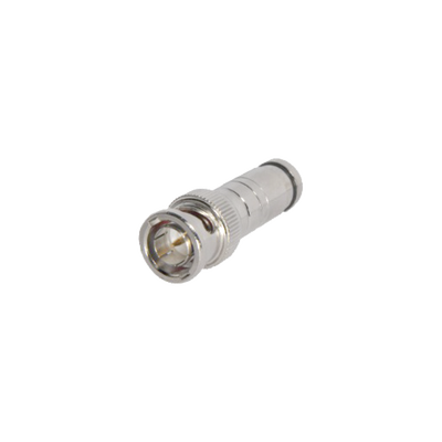 EPCOM TITANIUM Conector BNC Macho en 75 Ohm, de Compresión Axial para Cable Coaxial RG-59/U, Níquel/ Oro/ Politetrafluoroetileno. TTRG16