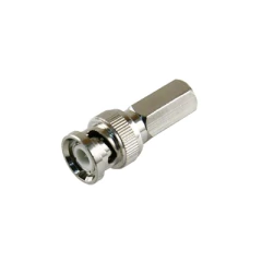 EPCOM TITANIUM Conector BNC Macho de Ensamble Roscable (Hex.) en Sentido de las Manecillas de Reloj para Cable Coaxial RG-59/U, Níquel/ Oro/ Delrin. MOD: TT-RG-92