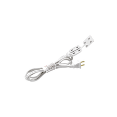 TXPRO Extensión eléctrica de 3 salidas polarizadas color blanco para uso en interior, longitud 1.83 metros, calibre 16 AWG MOD: TX3-EXT-16
