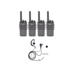 TXPRO Kit de 4 radios TX600 con un accesorio de audio TXEHK para cada radio MOD: TX600KIT