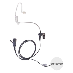 TXPRO Micrófono - audífono de solapa con tubo acústico transparente para KENWOOD PKT23K con tubo acústico de PU (grado médico) MOD: TXEHK04AV2