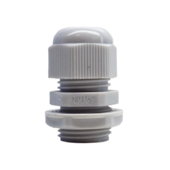 TXPRO Conector Plástico Blanco Tipo Glándula para Rosca NPT 1/2" MOD: TXG-PG-12N