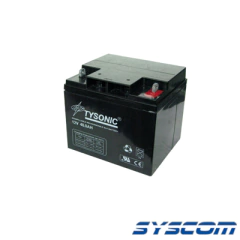 SYSCOM Acumulador 12 Vcc, 40 Ah. Tecnología AGM. MOD: TY-1240