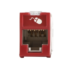 SIEMON Jack UltraMAX Cat5e, UTP, Montaje híbrido en Placa de Pared (Plano y Angulado), Color Rojo, Punch Down MOD: U5-H03NS - buy online
