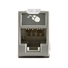 SIEMON Jack UltraMAX Cat6, UTP, Montaje híbrido en Placa de Pared (Plano y Angulado), Color Gris, Punch Down MOD: U6-H04NS - comprar en línea