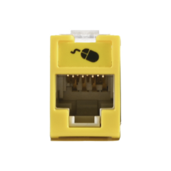 SIEMON Jack UltraMAX Cat6, UTP, Montaje híbrido en Placa de Pared (Plano y Angulado), Color Amarillo, Punch Down MOD: U6-H05NS - comprar en línea