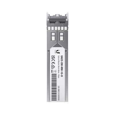 UBIQUITI NETWORKS UFiber Módulo SFP, transceptor MiniGibic MultiModo 1.25 Gbps, distancia 550m, conectores LC, paquete de 2 piezas MOD: UACC-OM-MM-1G-D-2