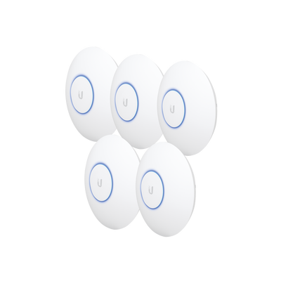 UBIQUITI NETWORKS Paquete de 5 Access Point UniFi HD 802.11ac Wave 2 MU-MIMO 4X4 para alta densidad de usuarios, hasta 500 usuarios WiFi (Sin PoE´s) MOD: UAP-AC-HD-5